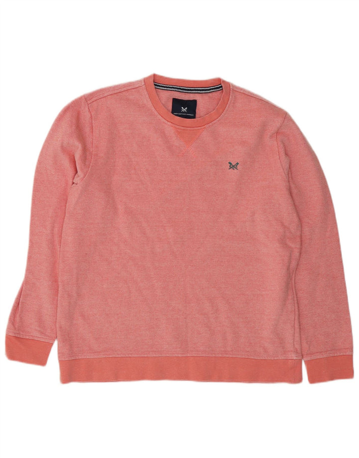 Crew Clothing Mens moletom jumper médio algodão manchado vermelho