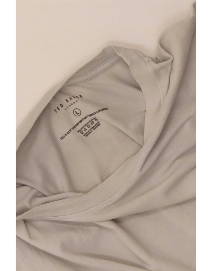 Camiseta masculina Ted Baker grande algodão cinza