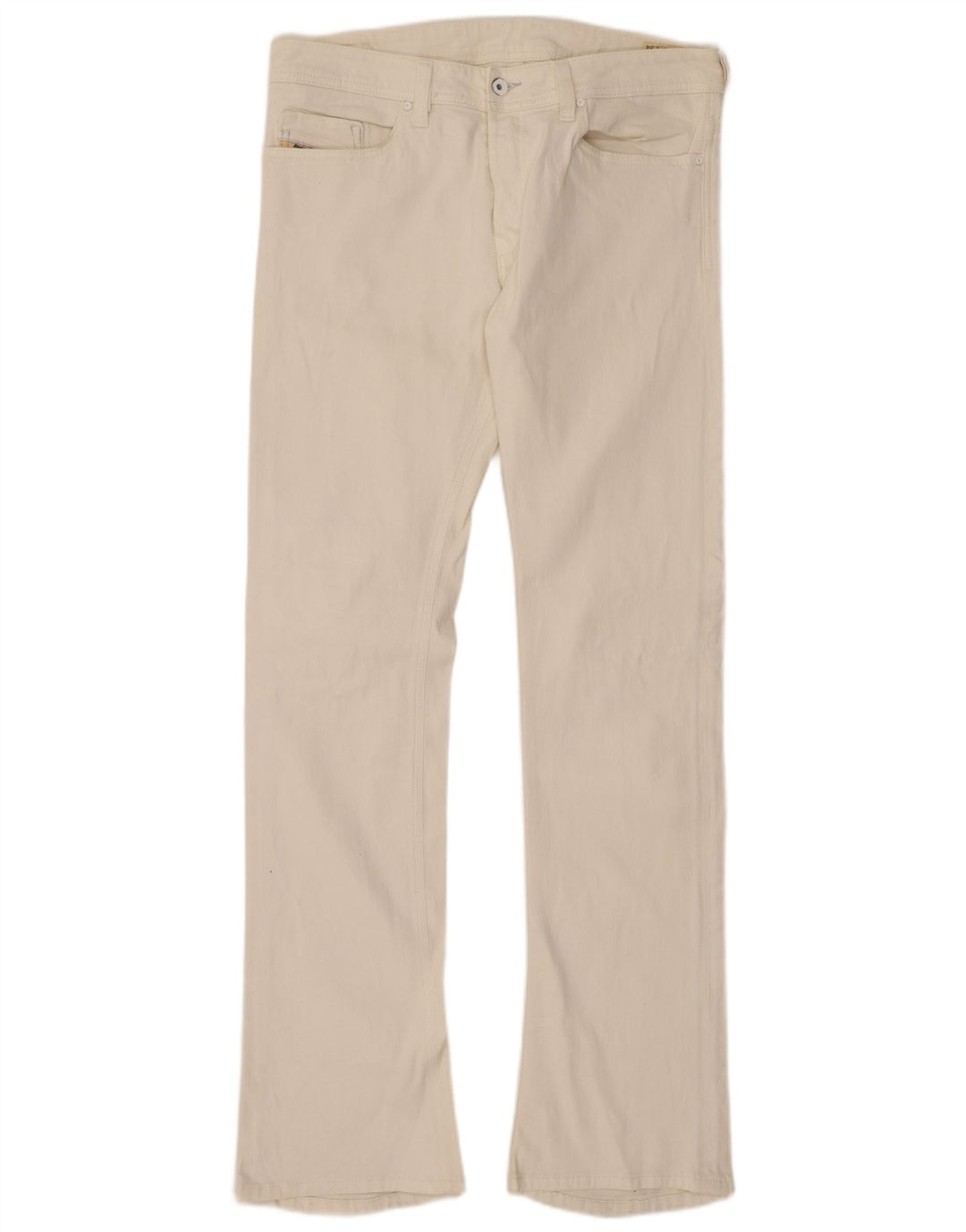 DIESEL Calça jeans feminina Trouleg Bootcut W32 L34 algodão branco