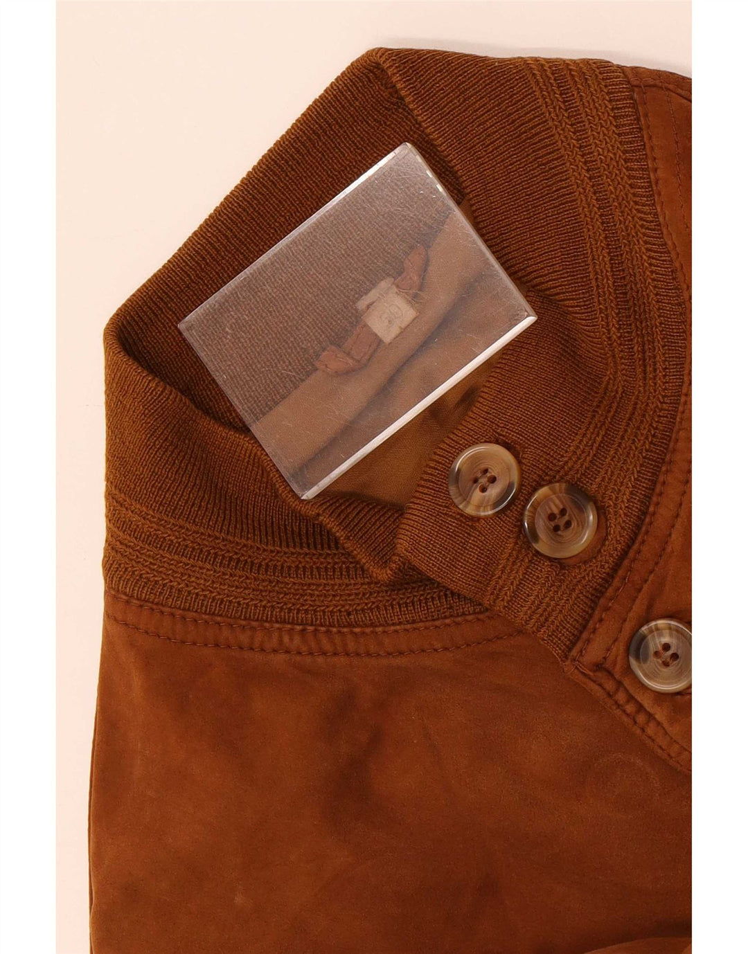 Jaqueta bomber masculina vintage de camurça IT 50 grande marrom