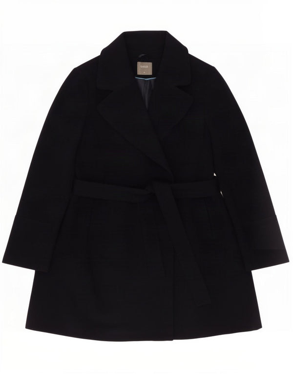 Sobretudo feminino Oasis Reino Unido 18 XL poliéster azul marinho