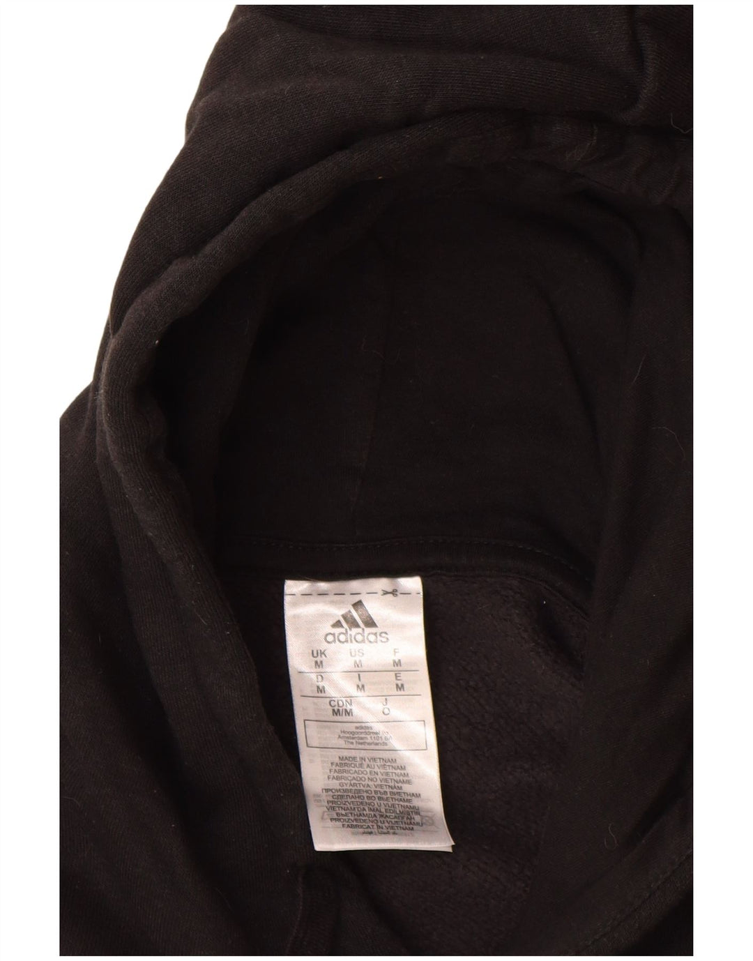 Adidas Mens Hoodie Jumper Médio Algodão Preto