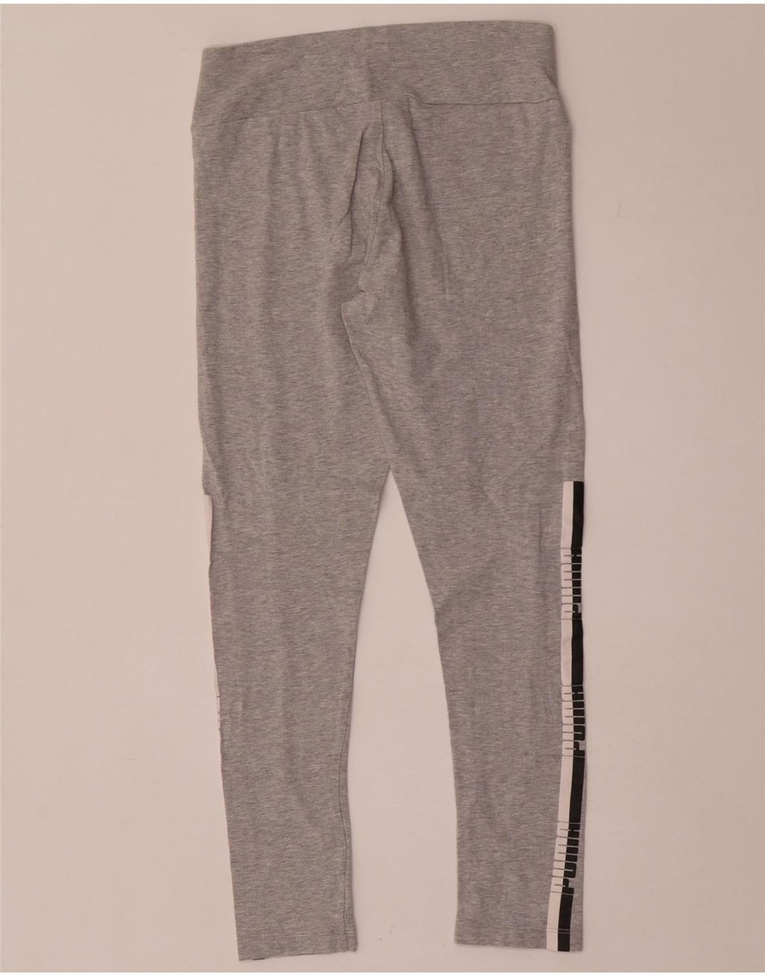 Puma Womens Graphic Leggings UK 10 Pequeno Cinza Colorblock Algodão