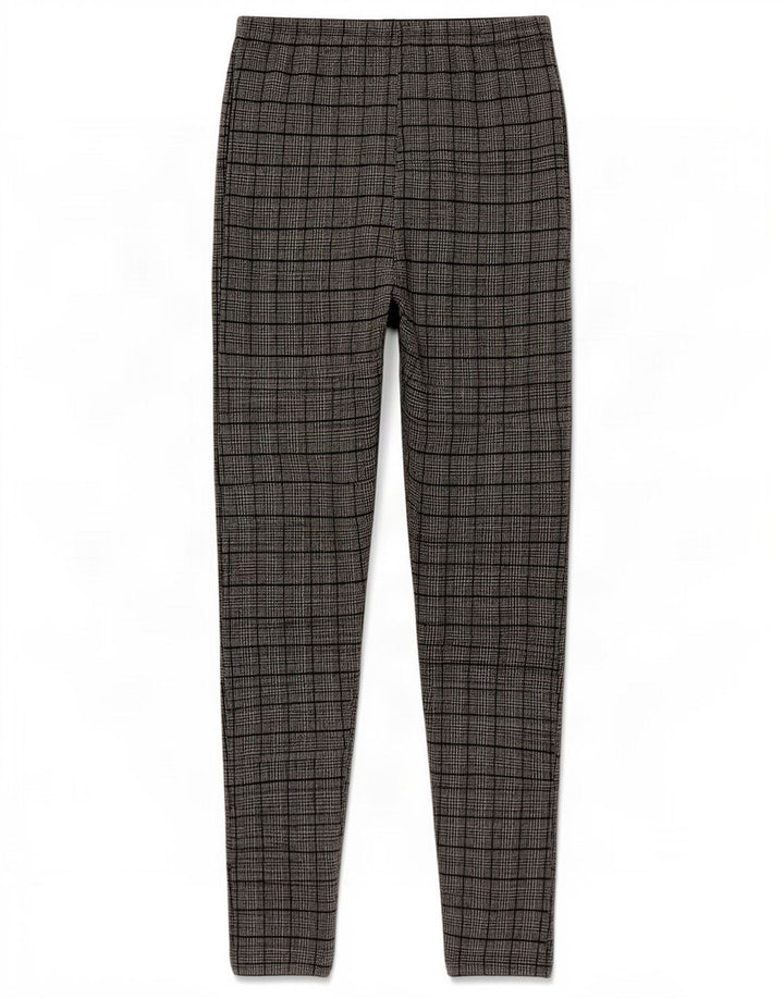 Zara Leggings Mulher UK 14 Médio Preto Houndstooth