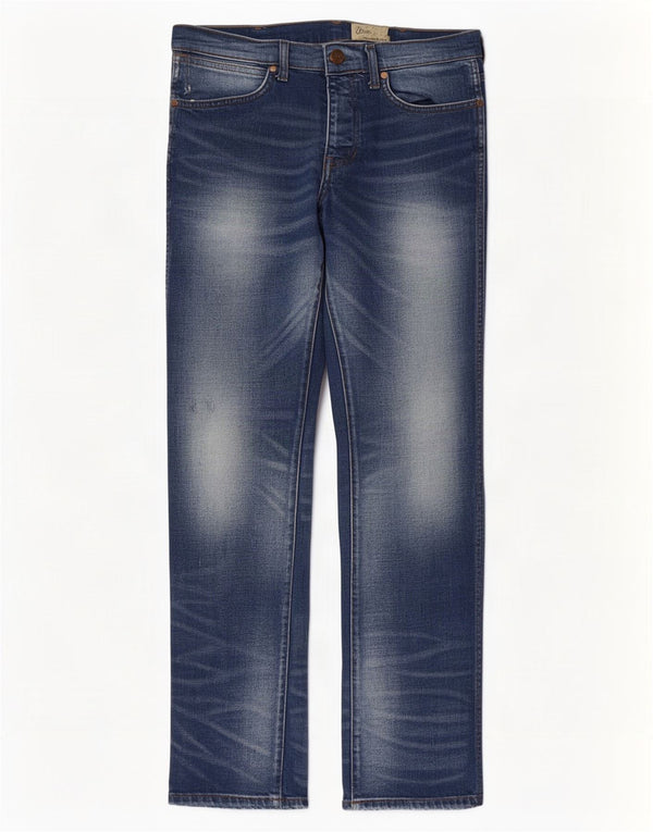 Wrangler Masculino Spencer Straight Jeans W32 L32 Azul Algodão