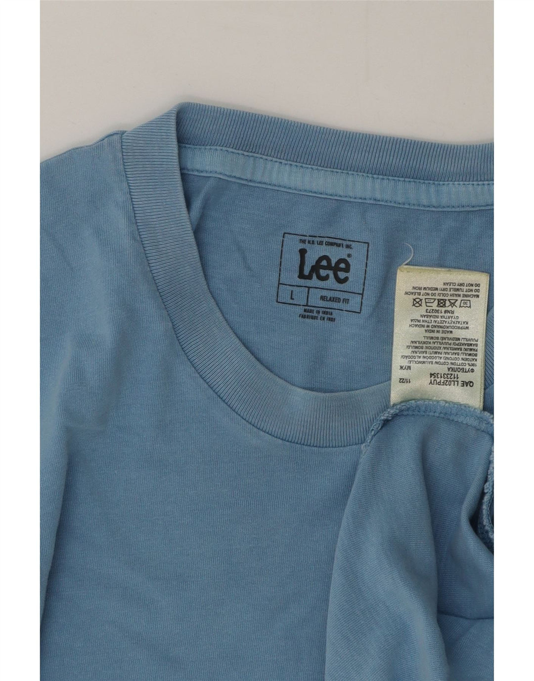Lee Mens Camiseta Relaxada Fit Top Grande Algodão Azul