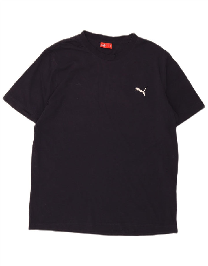 Puma Camiseta Masculina Top Médio Algodão Azul Marinho
