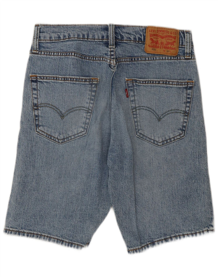 Shorts jeans masculino 405 Levi's W29 pequeno azul algodão