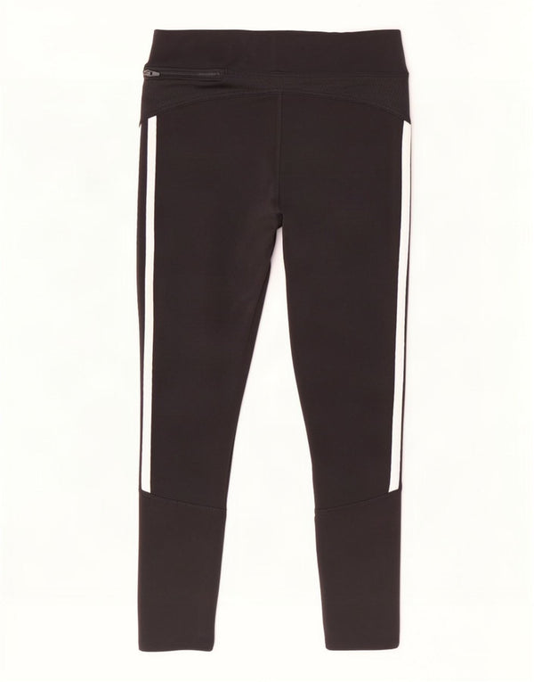 Adidas Womens Climalite Capri Leggings UK 8 Pequeno Poliéster Preto