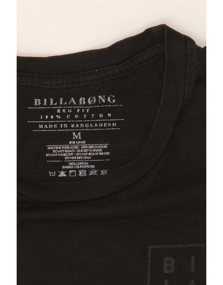 Camiseta masculina Billabong Regular Fit gráfica top médio algodão preto