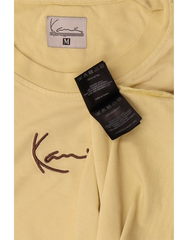 Camiseta gráfica masculina Karl Kani Top médio algodão amarelo