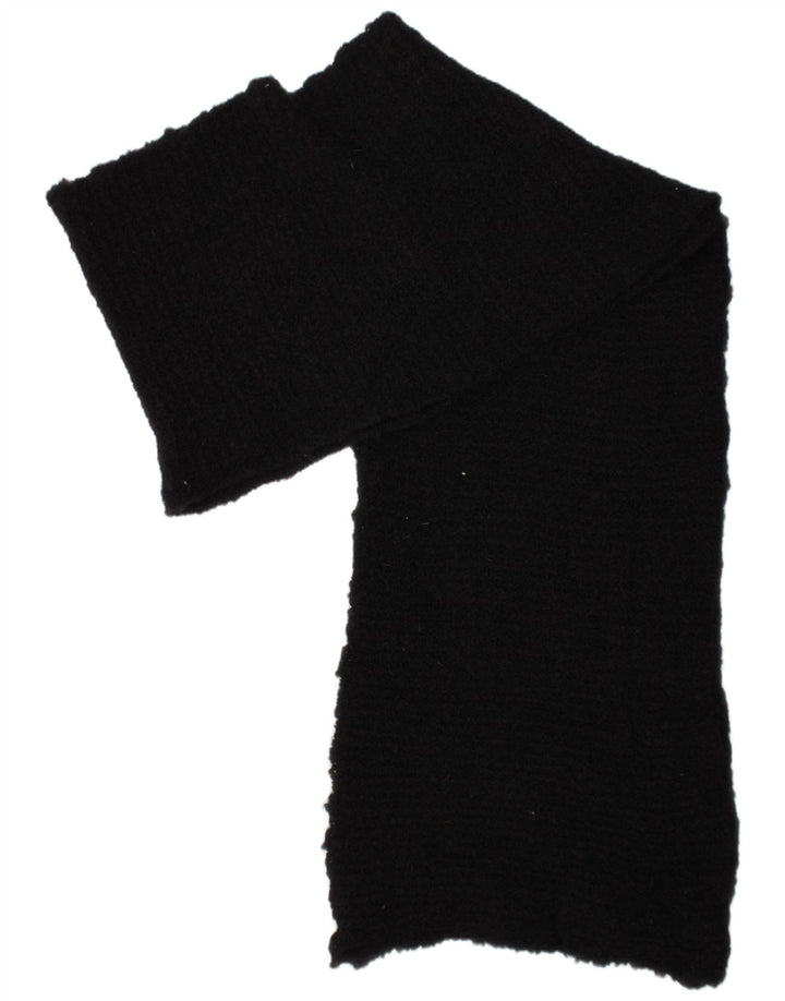 DONEGAL DESIGN Cachecol feminino de malha retangular tamanho único de lã preta clássico