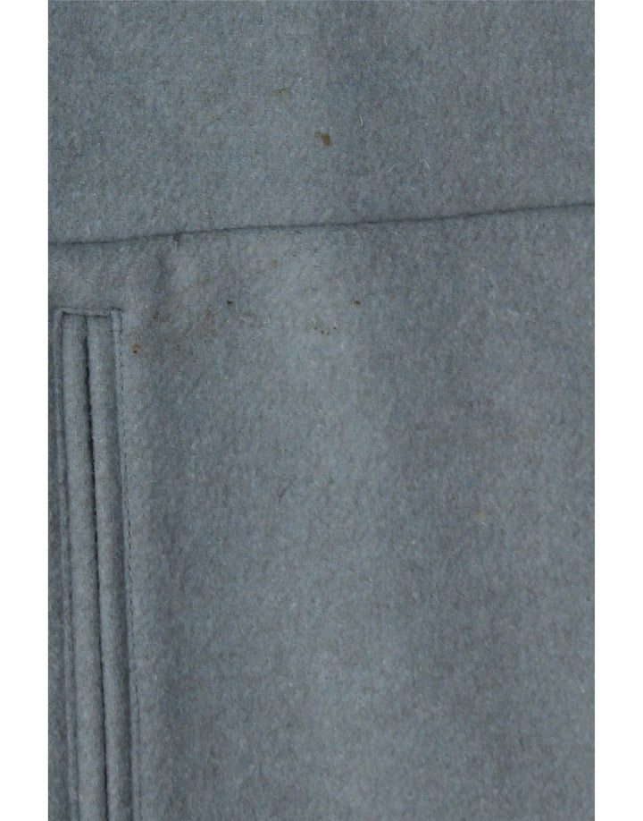 ZARA Womens Open Overcoat UK 14 Medium Blue Wool