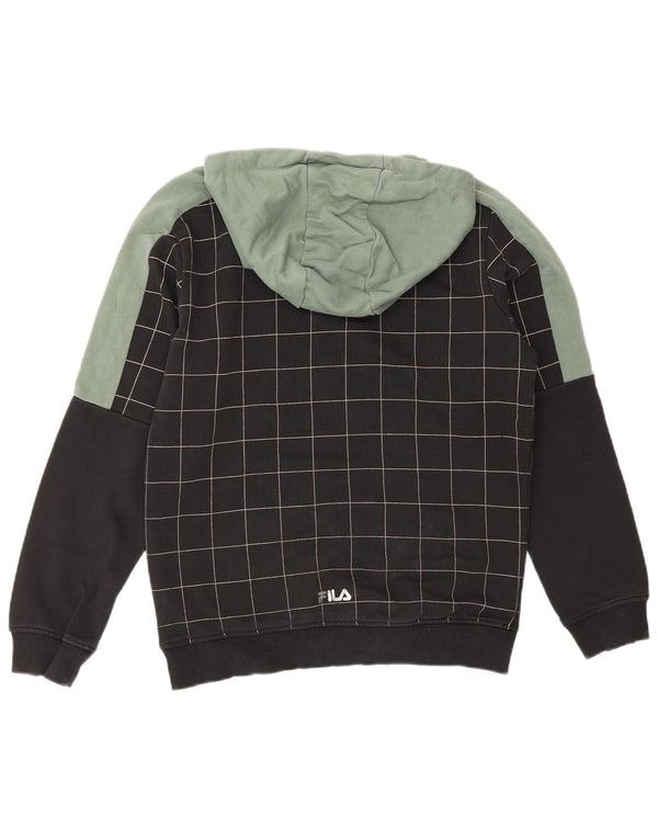 Fila Boys Graphic Hoodie Jumper 13-14 Anos Preto Colorblock Algodão