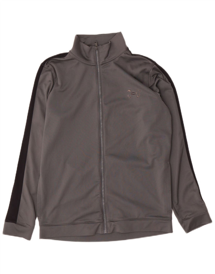 Jaqueta masculina Under Armour Tracksuit Top cinza médio bloco colorido
