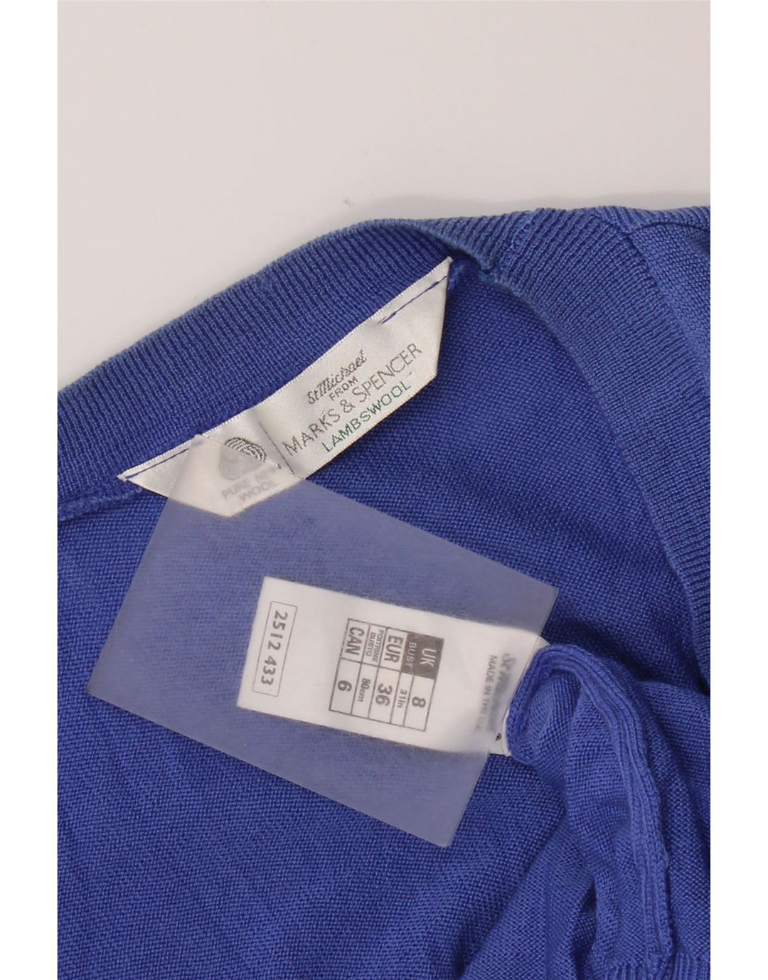 Suéter Marks & Spencer feminino St. Michael Cardigan Reino Unido 8 pequeno azul