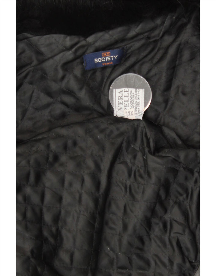 Jaqueta de couro feminina Society UK 20 2XL couro preto