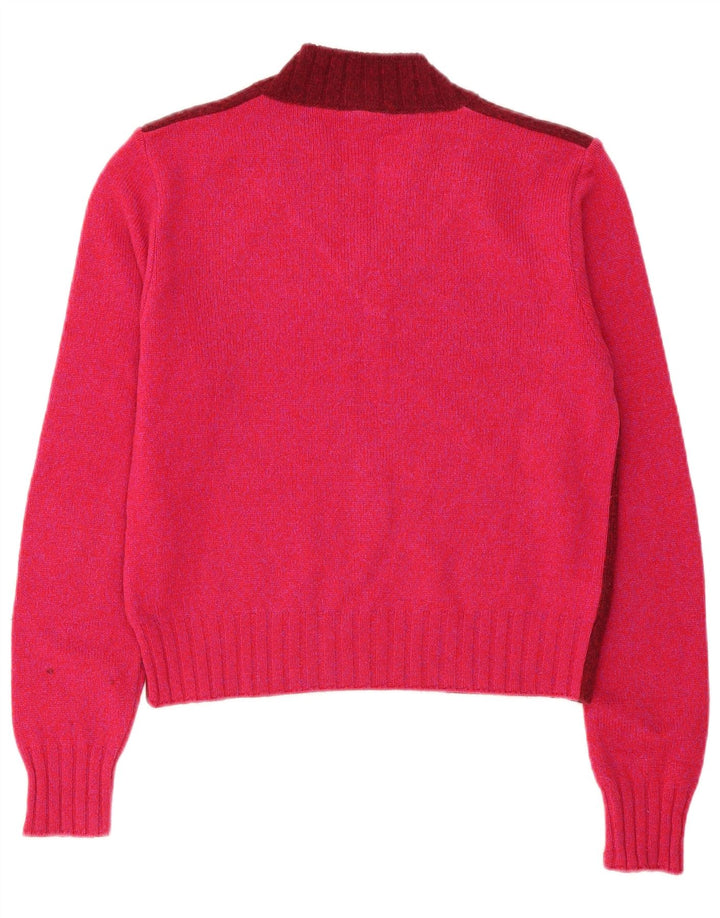 Suéter feminino Dolce & Gabbana com decote em V IT 44 Médio Borgonha