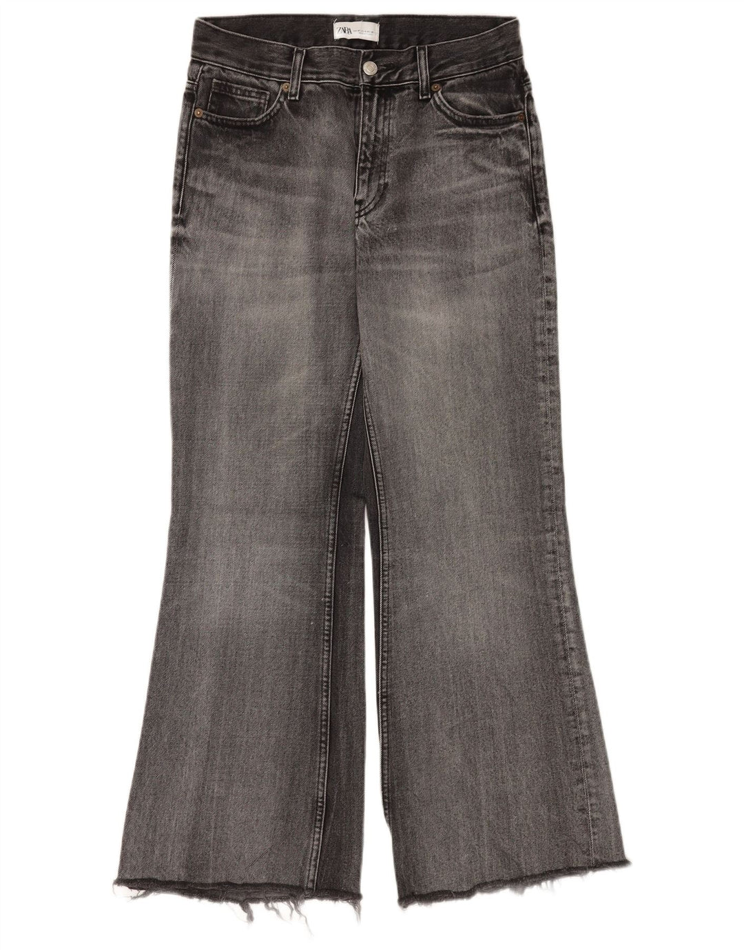 Zara Jeans feminino queimado EU 36 XS W26 L30 cinza