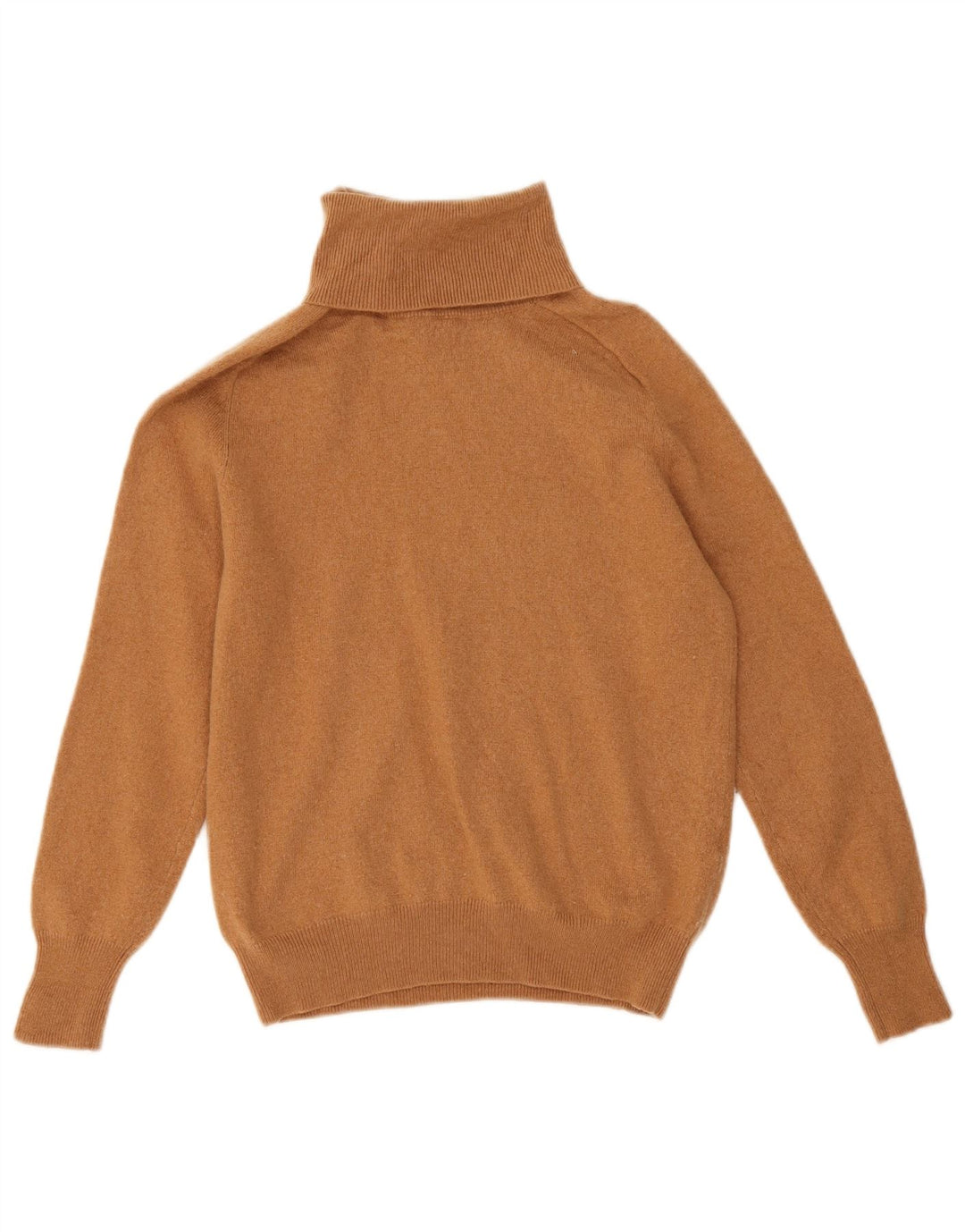 Suéter feminino Zara com gola redonda e lã marrom médio UK 12