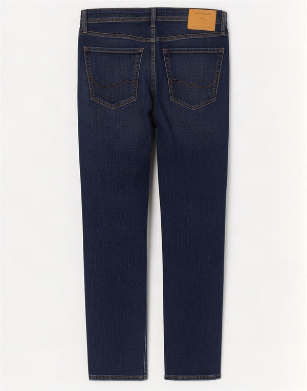 Jack & Jones Masculino GLENN Slim Jeans W32 L30 Azul Marinho Algodão