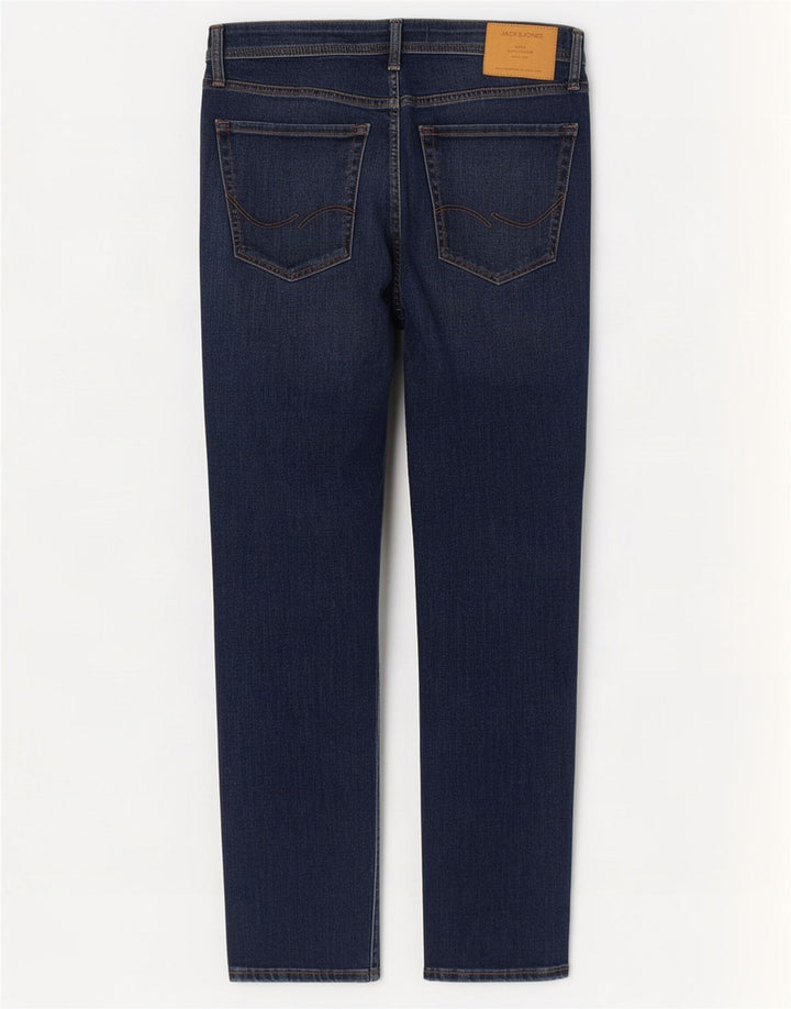 Jack & Jones Masculino GLENN Slim Jeans W32 L30 Azul Marinho Algodão