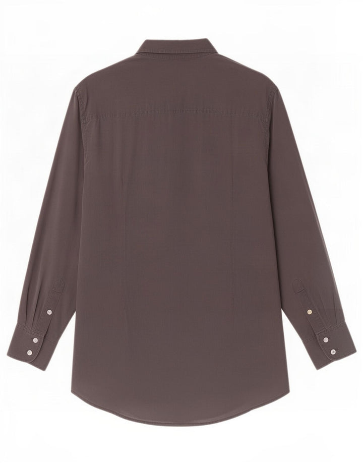 Camisa pulôver feminina vintage IT 48 XL seda cinza