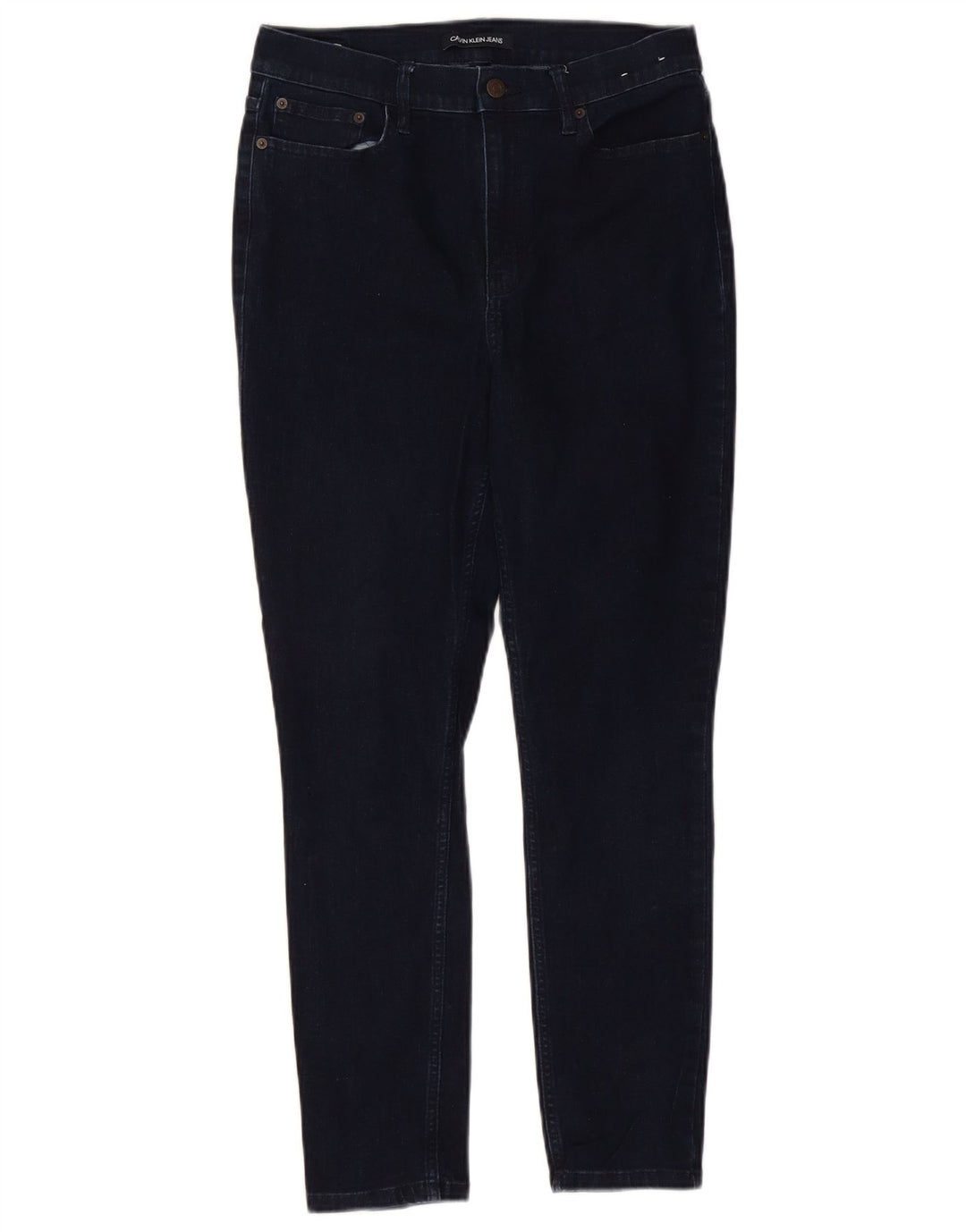 Calça jeans skinny feminina CALVIN KLEIN cintura alta US 12 grande W31 L26 azul marinho