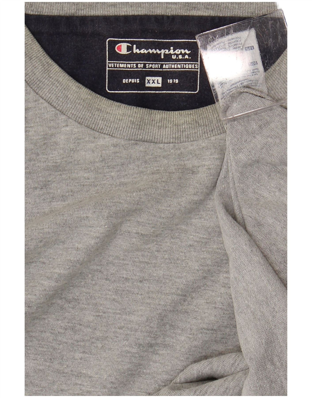 Camiseta masculina CHAMPION Top 2XL algodão cinza