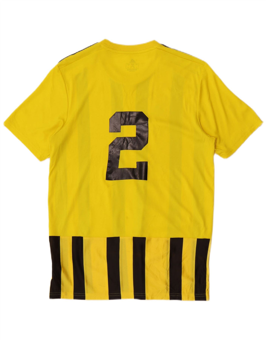 Camiseta Adidas Masculina Aeroready Graphic Top Médio Poliéster Listrado Amarelo
