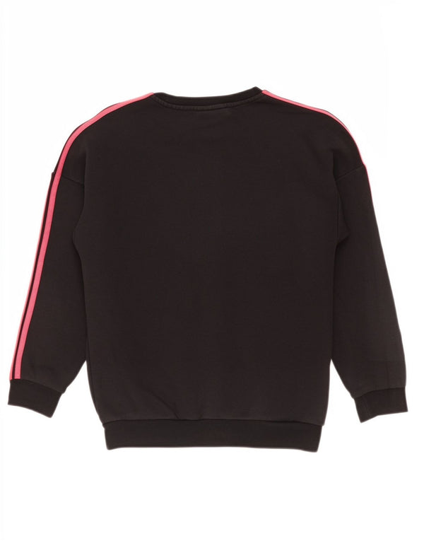 Suéter gráfico feminino Adidas 11-12 anos algodão preto esportivo