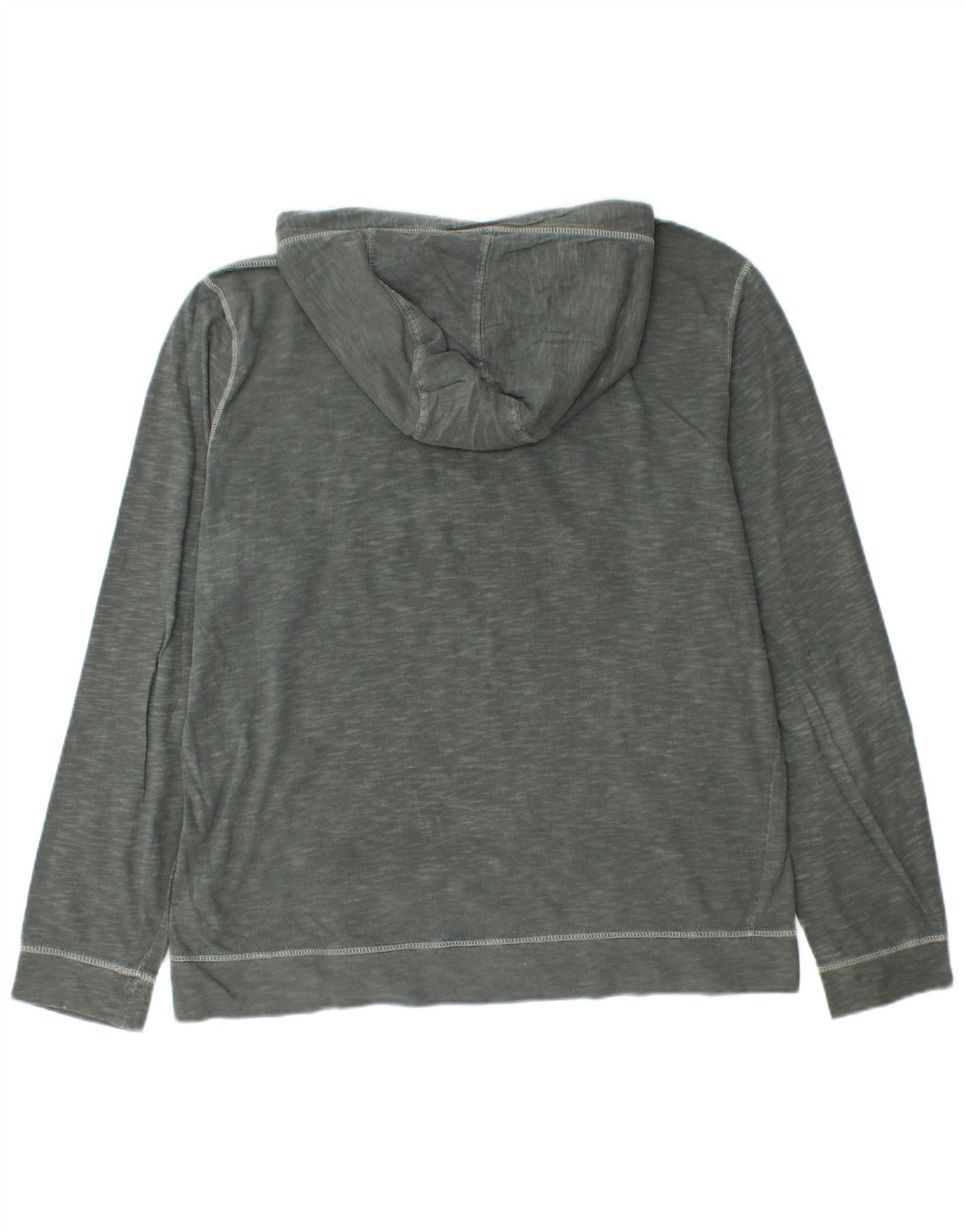 Top gráfico masculino com capuz e manga comprida grande algodão manchado cinza NAPAPIJRI