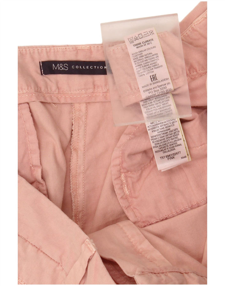 Calça Chino Feminina Marks & Spencer Slim UK 20 2XL W40 L26 Rosa Comics