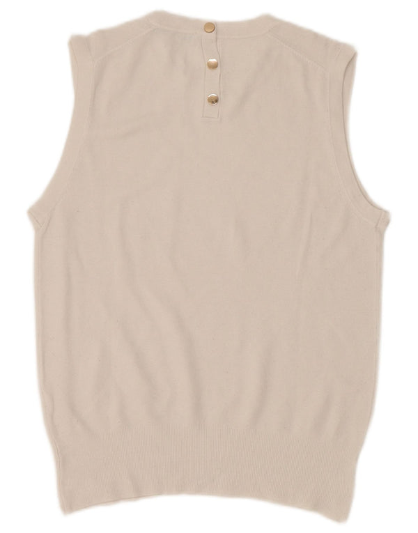 Zara Womens Vest Top UK 12 Médio Branco