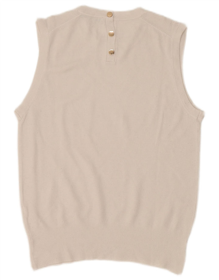 Zara Womens Vest Top UK 12 Médio Branco