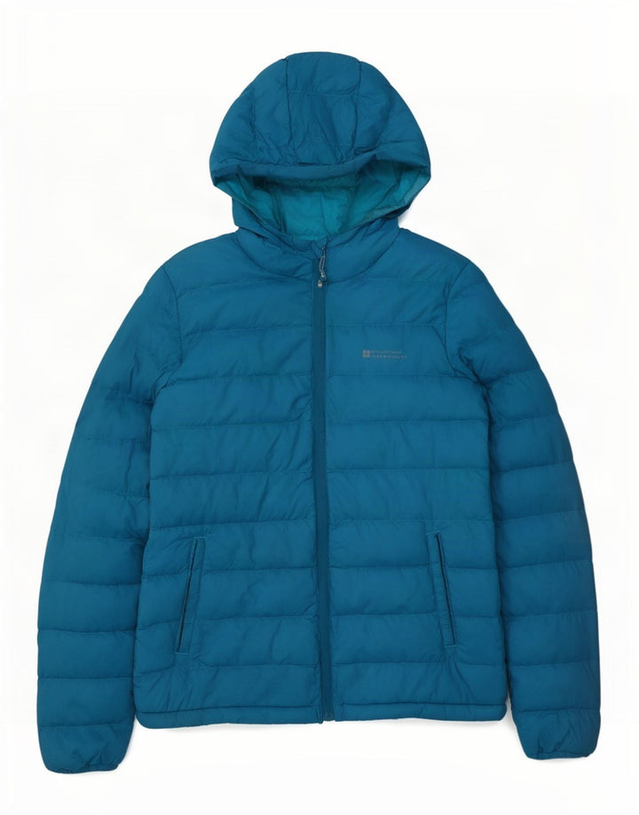 Jaqueta acolchoada com capuz feminina Mountain Warehouse Reino Unido 8 nylon azul pequeno