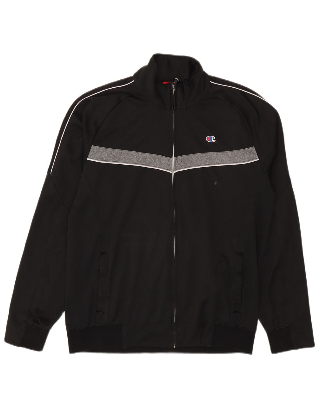 Champion Mens Treino Top Jacket XL Preto Colourblock Poliéster