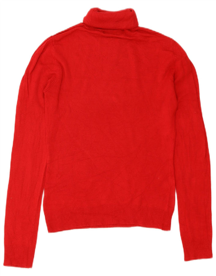Zara Suéter feminino com gola redonda e gola redonda, Reino Unido 10 pequeno vermelho