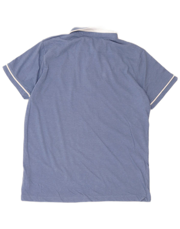 Camisa polo masculina French Connection grande algodão azul