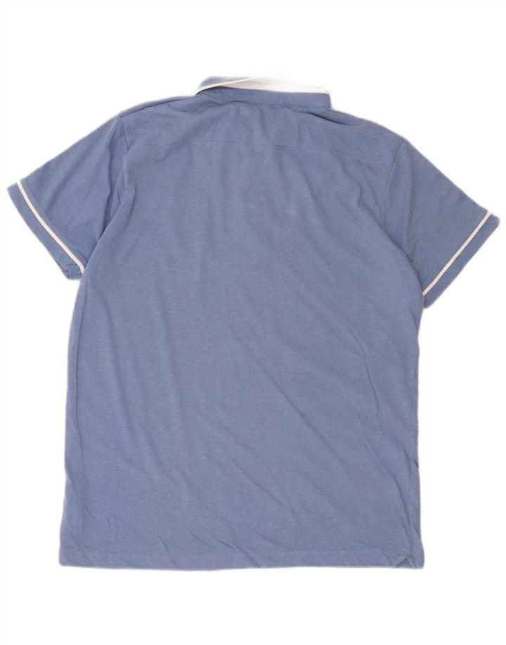 Camisa polo masculina French Connection grande algodão azul