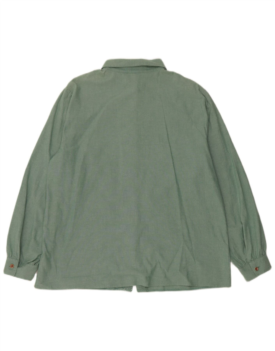 Camisa feminina Petressa de ajuste solto EU 44 XL verde floral algodão