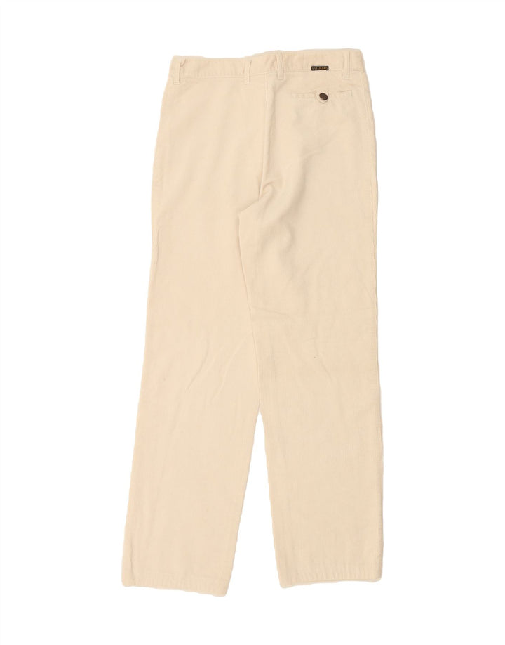 VINTAGE Womens Straight Corduroy Trousers W30 L30 Off White Vintage Vintage and Second-Hand Vintage from Messina Hembry 