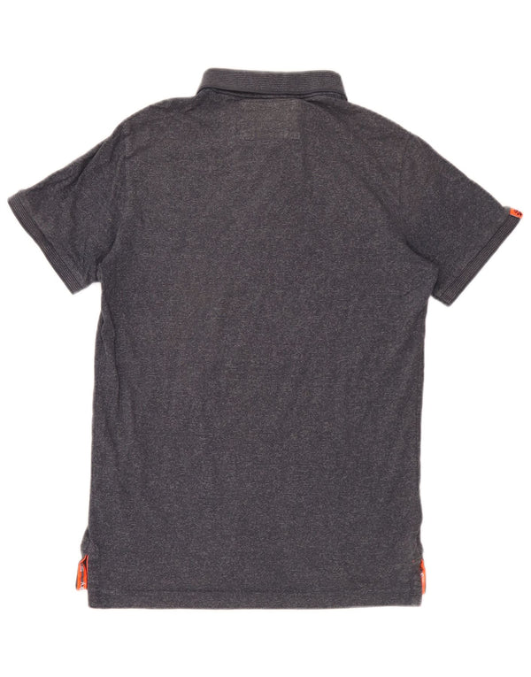 Camisa polo masculina Superdry média azul marinho manchada