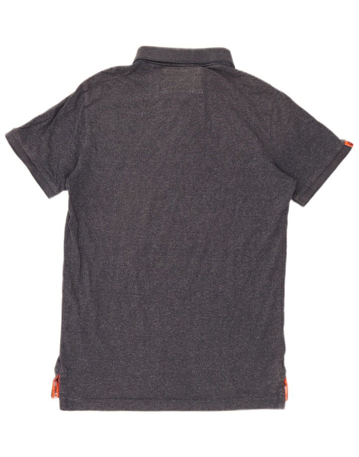Camisa polo masculina Superdry média azul marinho manchada