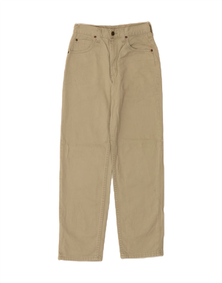LEE Womens Straight Casual Trousers W26 L28 Beige Cotton Vintage Lee and Second-Hand Lee from Messina Hembry 