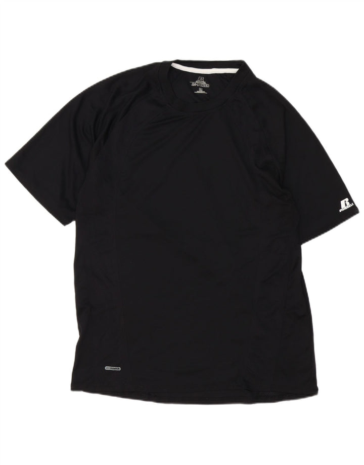 Camiseta masculina RUSSELL ATLÉTICA Top médio preto poliéster