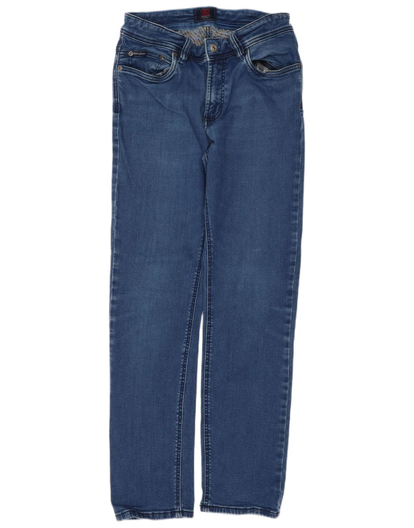 Andre Womens Modern Fit Slim Jeans W32 L29 Azul Algodão