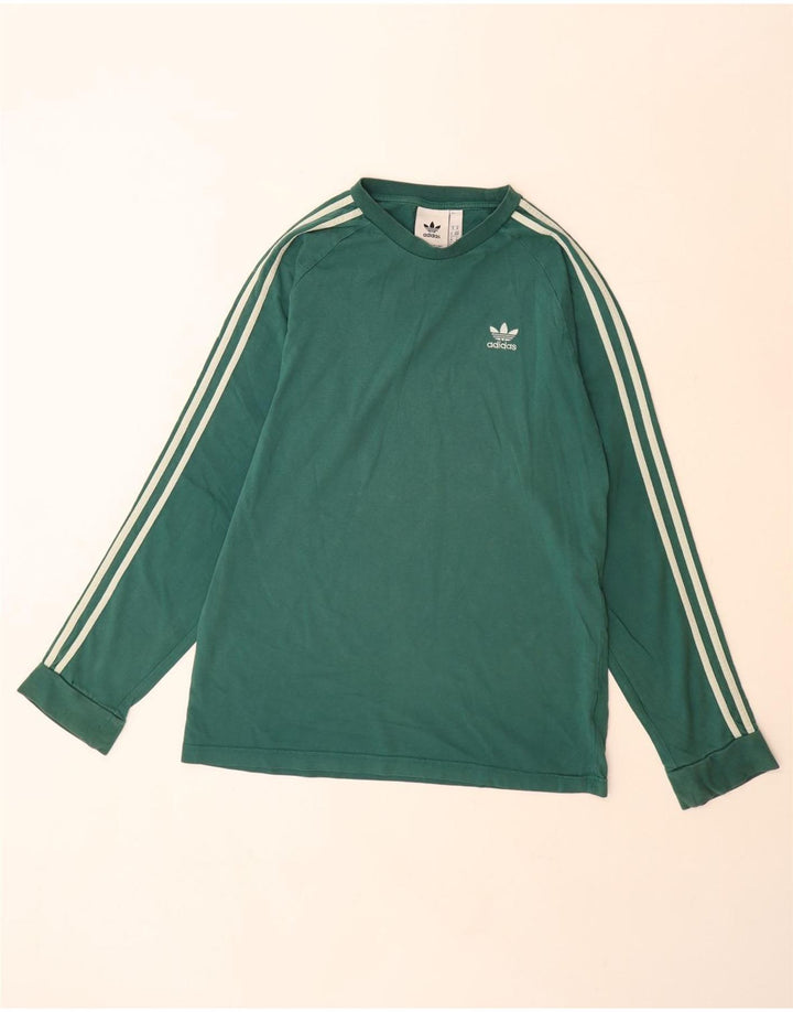Adidas Mens Top Manga Longa Médio Algodão Verde