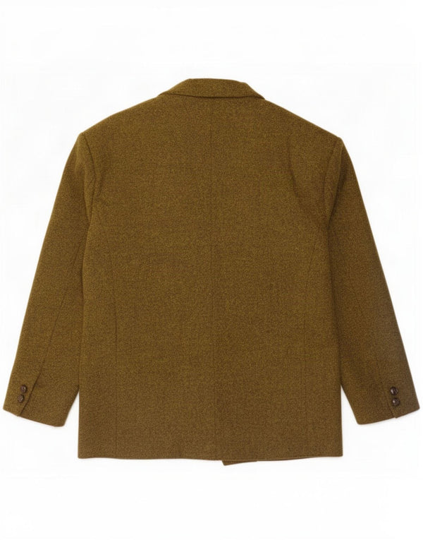 Vintage Mens 2 Button Blazer Jacket IT 50 Large Khaki Wool