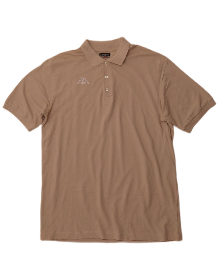 Camisa polo masculina KAPPA XL algodão marrom